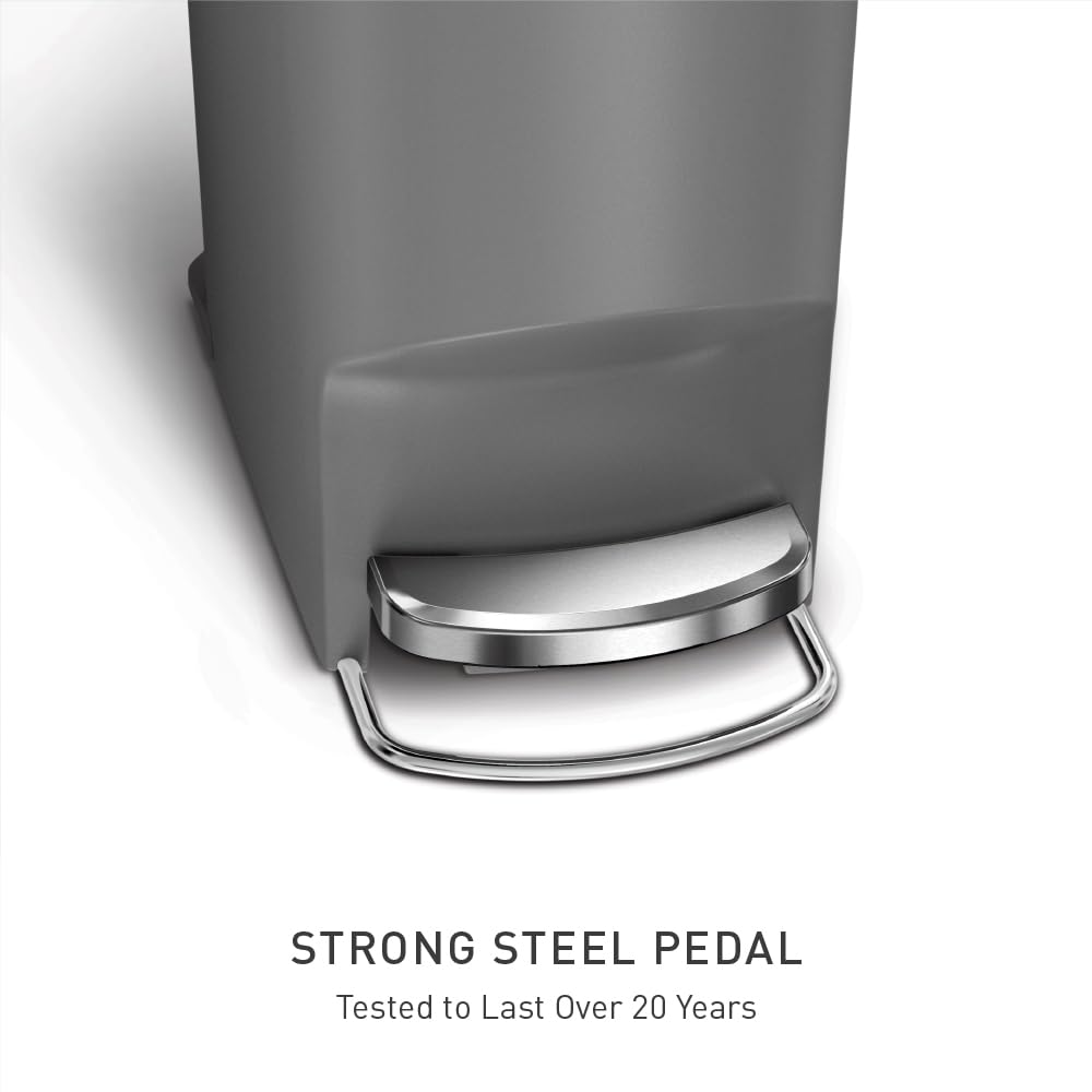 40L Stainless Steel Step Trash Can K2463