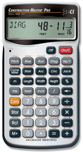 11 digit Construction Calculator Gray H3095