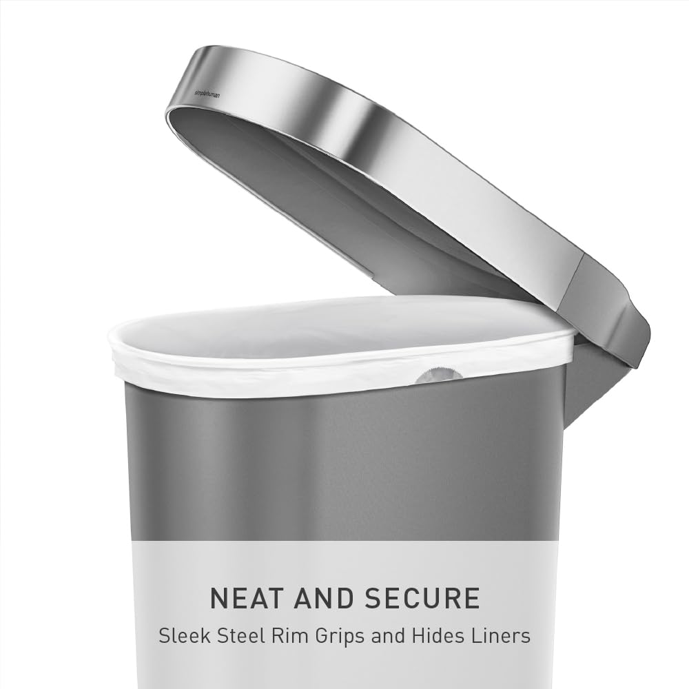 40L Stainless Steel Step Trash Can K2463