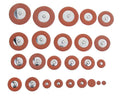 25 Pieces Leather Alto Sax Pads Replacement Set C2660