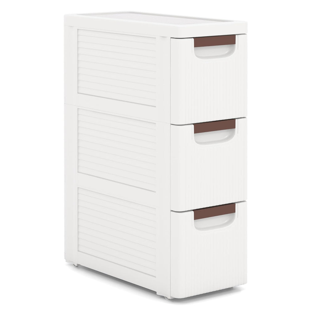 3 Drawer Narrow Rolling Storage Cart with 4 Wheels N98482