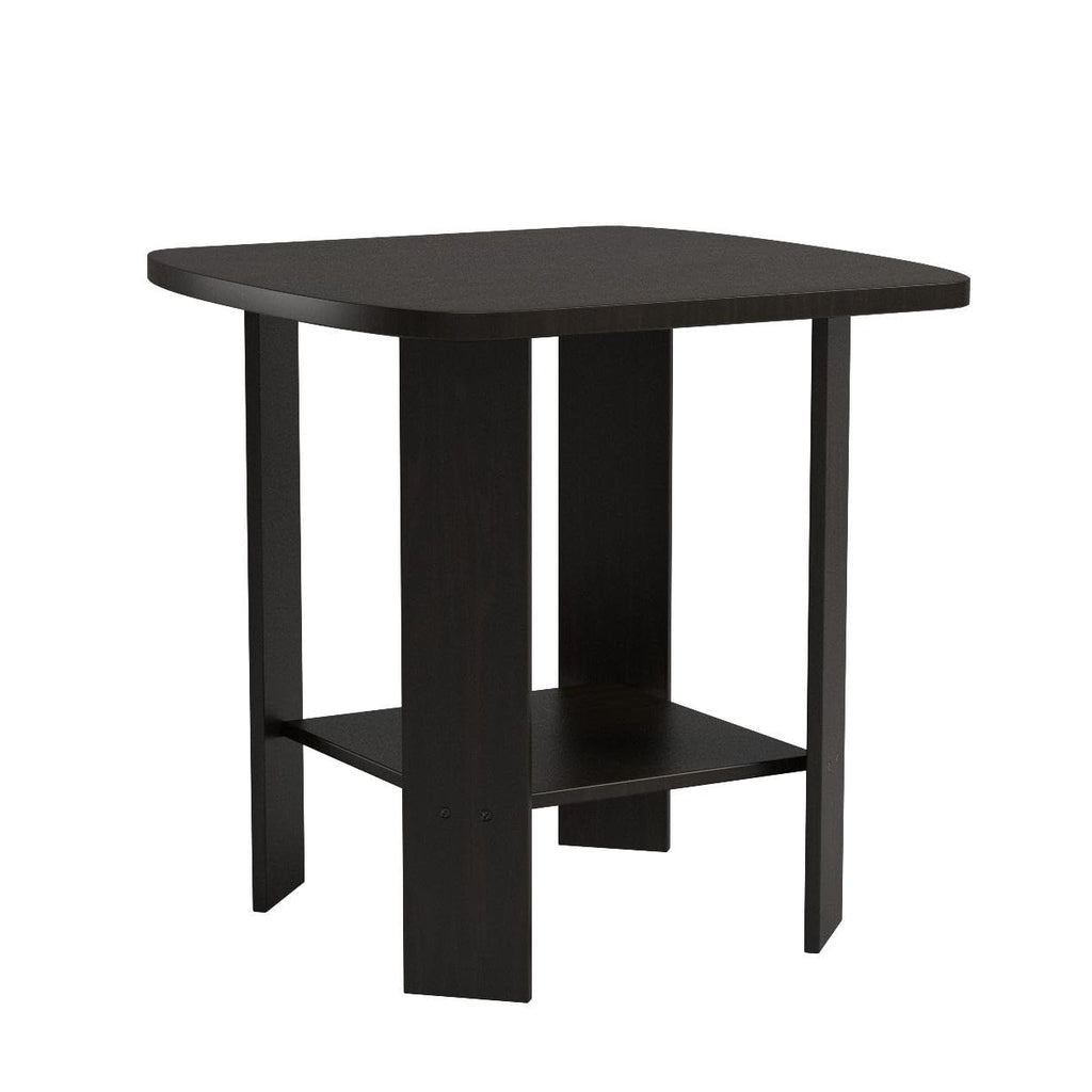Set of 2 Espresso 2-Tier Side Table O432