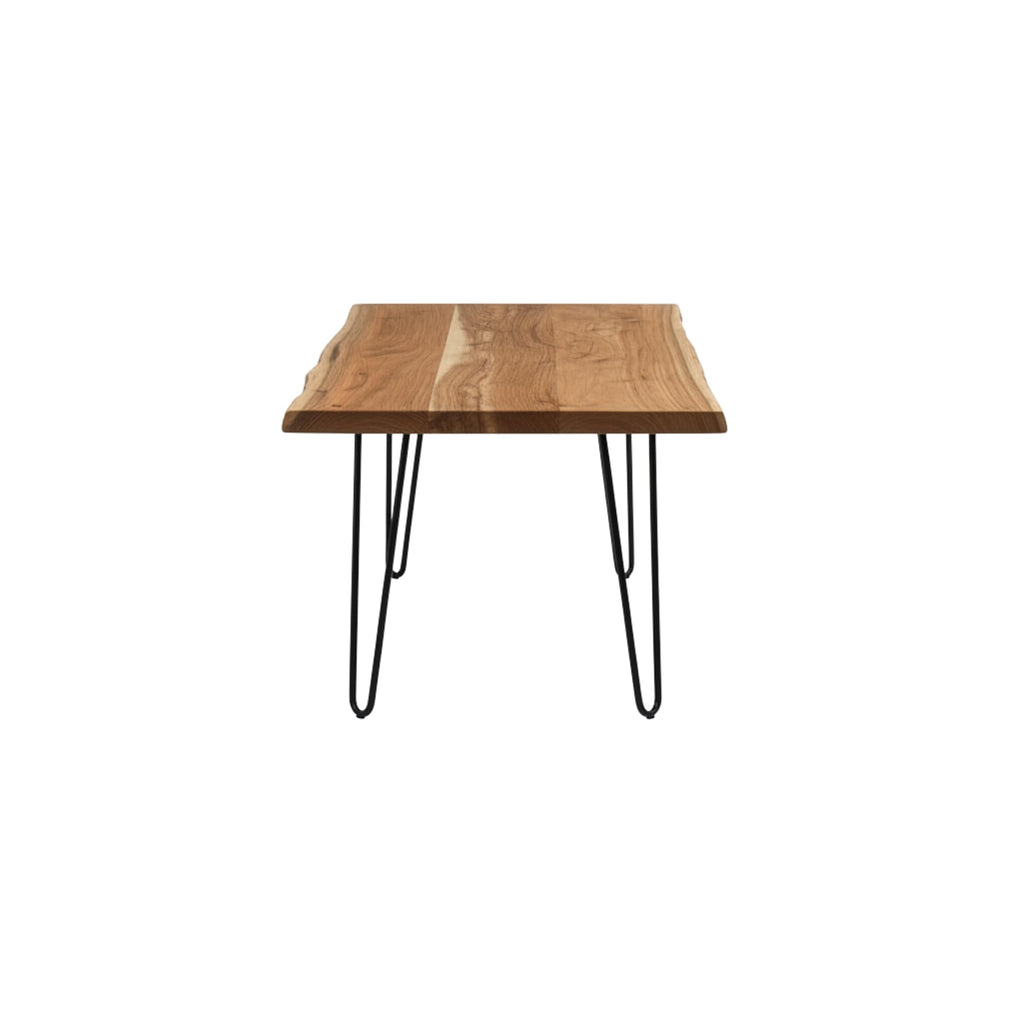 Solid Wood Coffee Table with Hairpin Metal Legs, 48 Inch X822