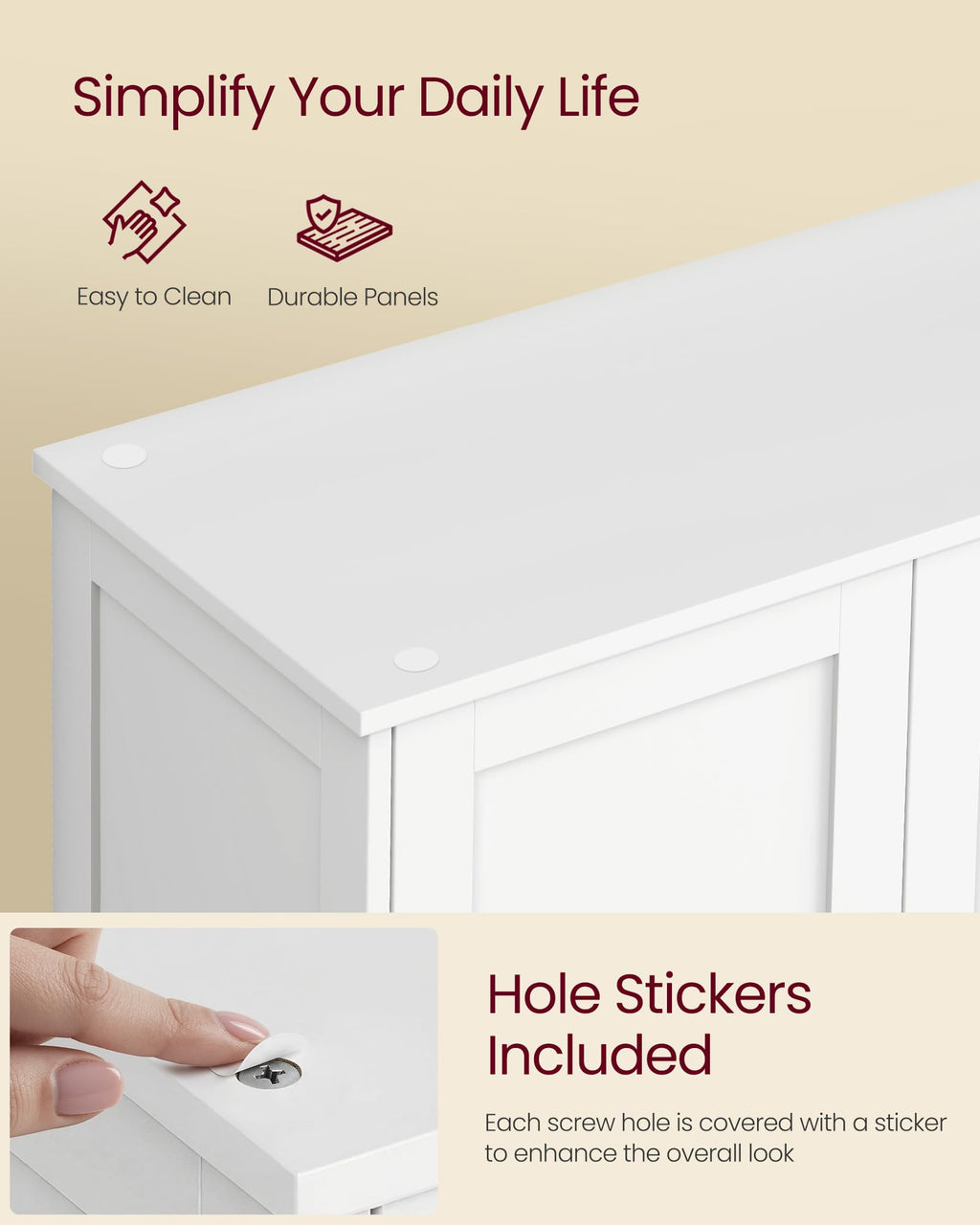 Floor Storage Cabinet with 2 Adjustable Shelves and 4 Doors N4585