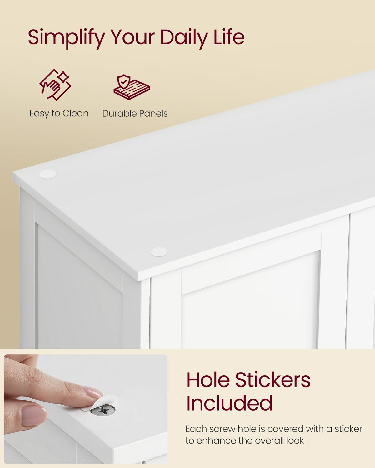 Floor Storage Cabinet with 2 Adjustable Shelves and 4 Doors N4585