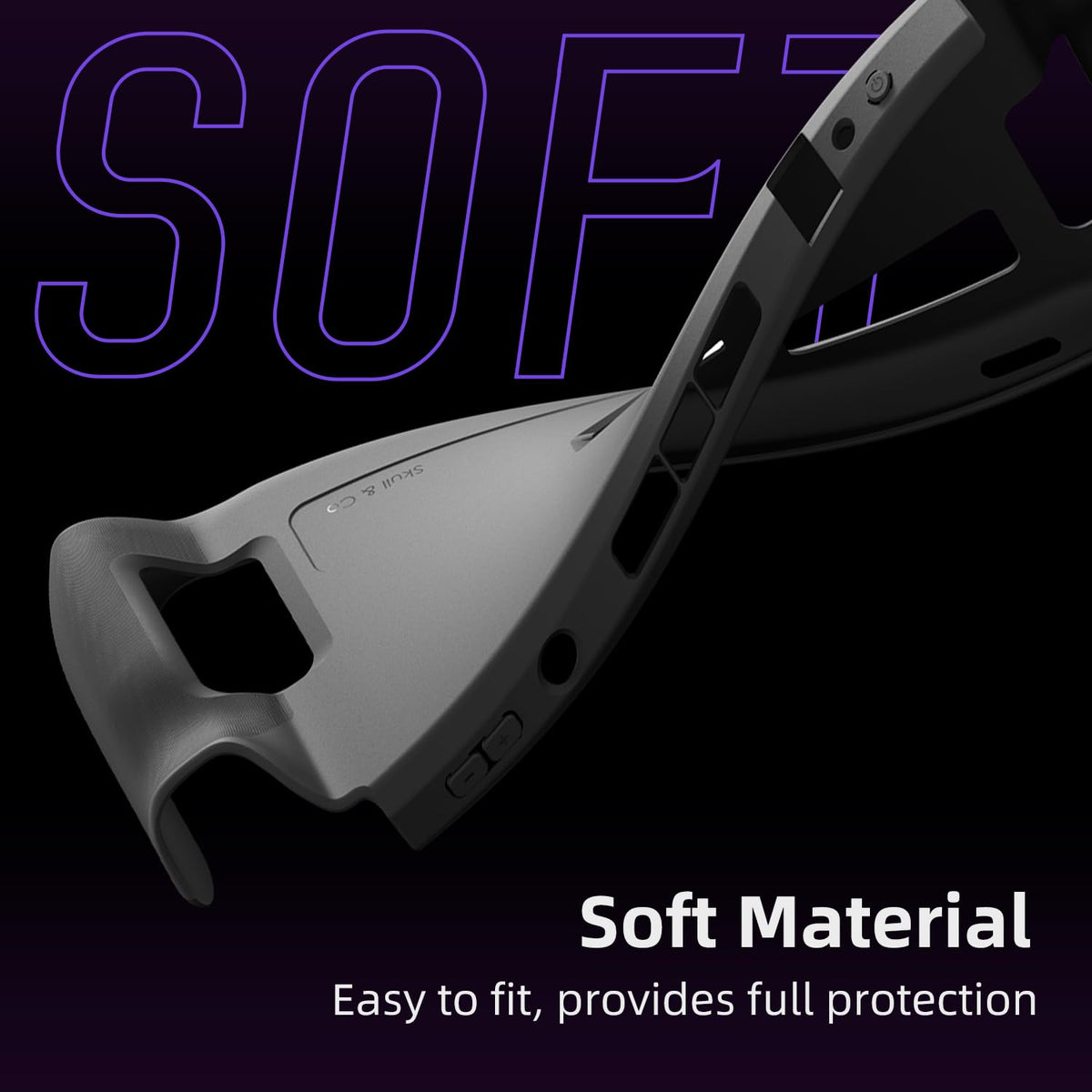 Soft Protective Case with Textured Grips and Stand Black K9034