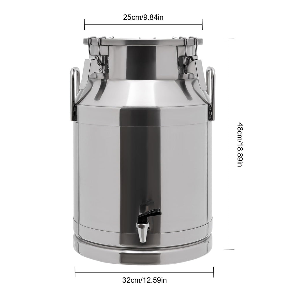 30L Stainless Steel Milk Can with Handle Sealed Lid and Faucet Z631025