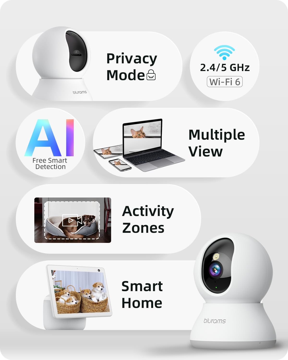 5G 360° PTZ Indoor Camera 2Pack T762