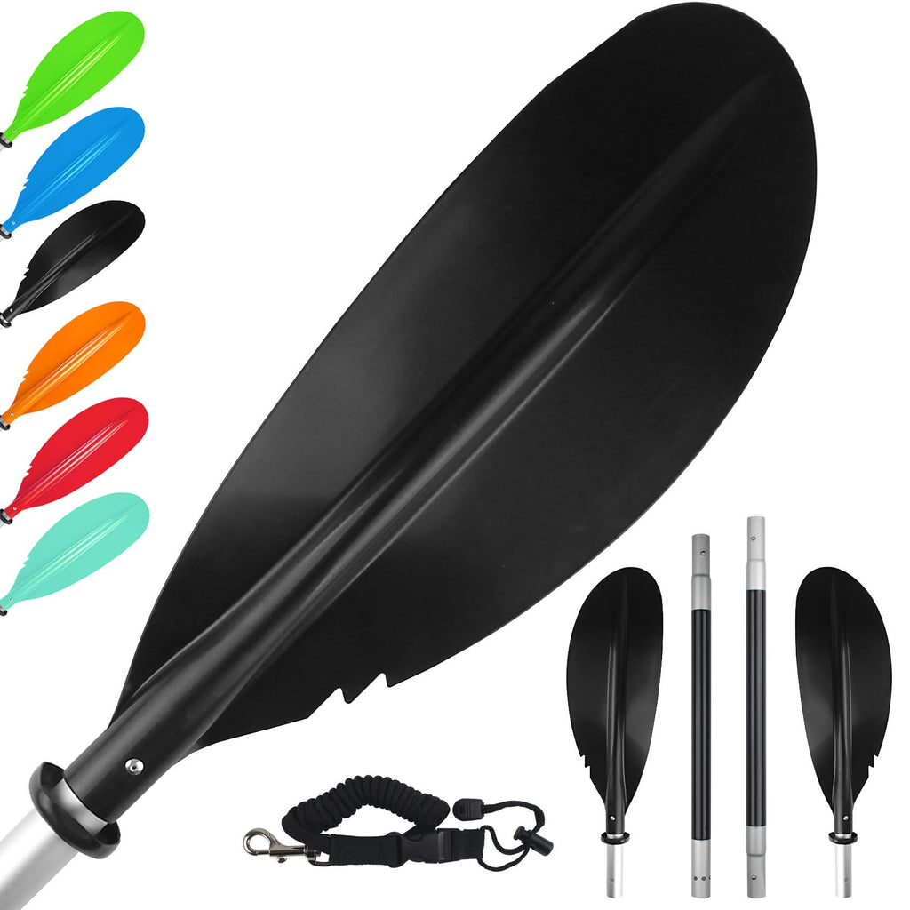 Adjustable 4 Piece Kayak Paddles with Paddle Leash W255
