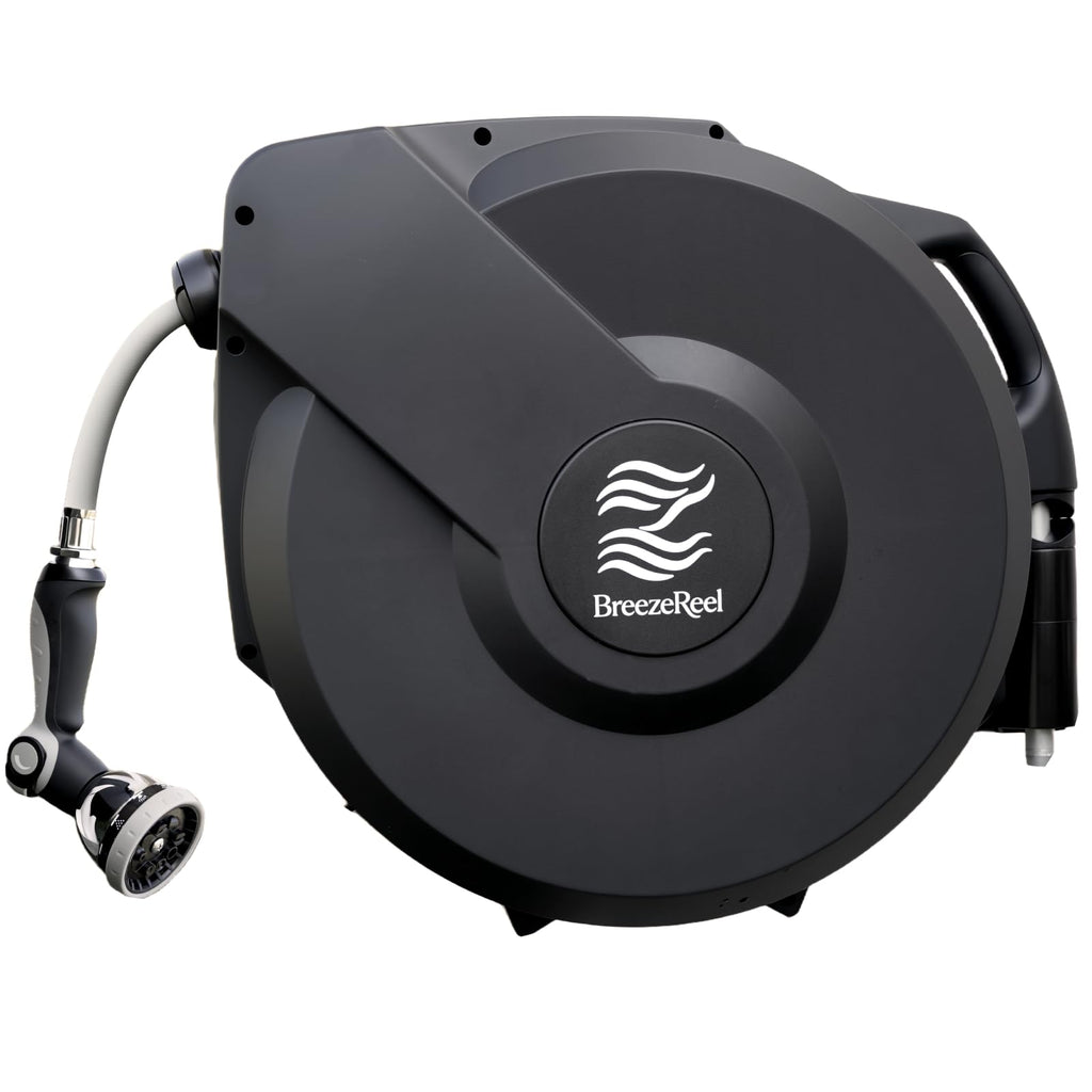 Retractable Garden Hose Reel, 5/8 in x 100ft, Auto Rewind X849634