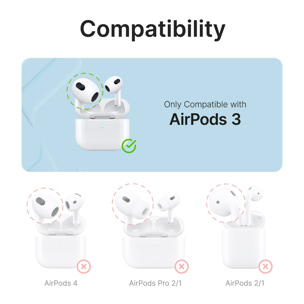 Waterproof AirPods 3rd Generation Case with Carabiner N3006