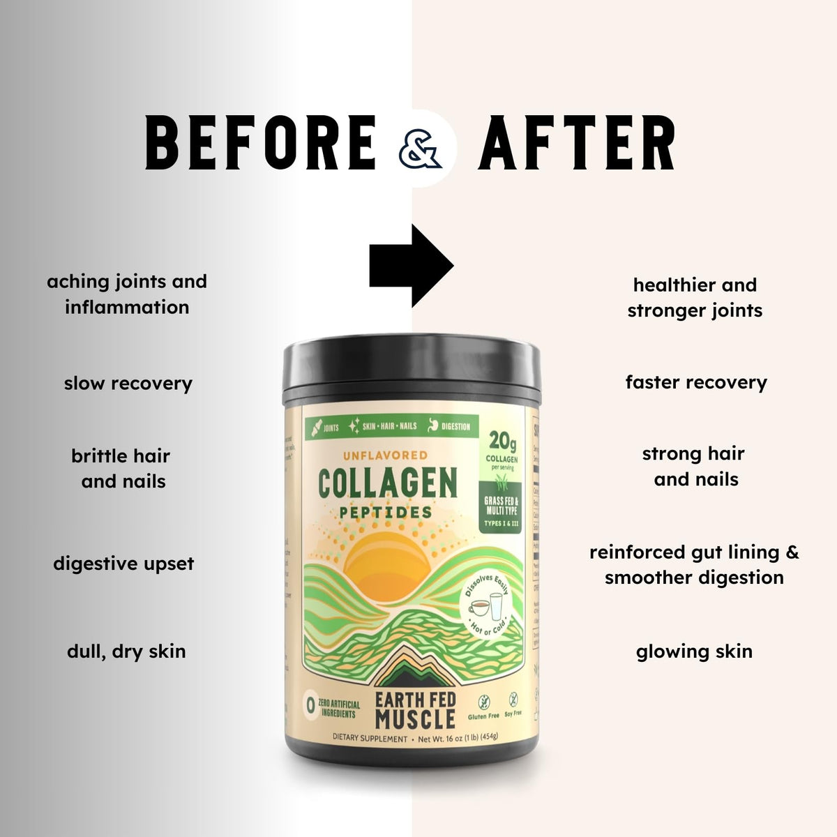 Collagen Peptides Unflavored 23 Servings N893258