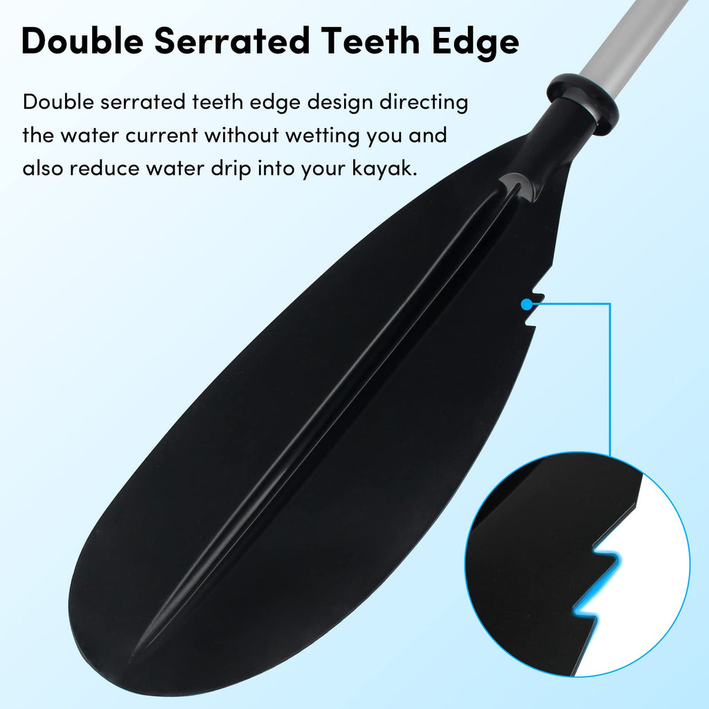 Adjustable 4 Piece Kayak Paddles with Paddle Leash W255