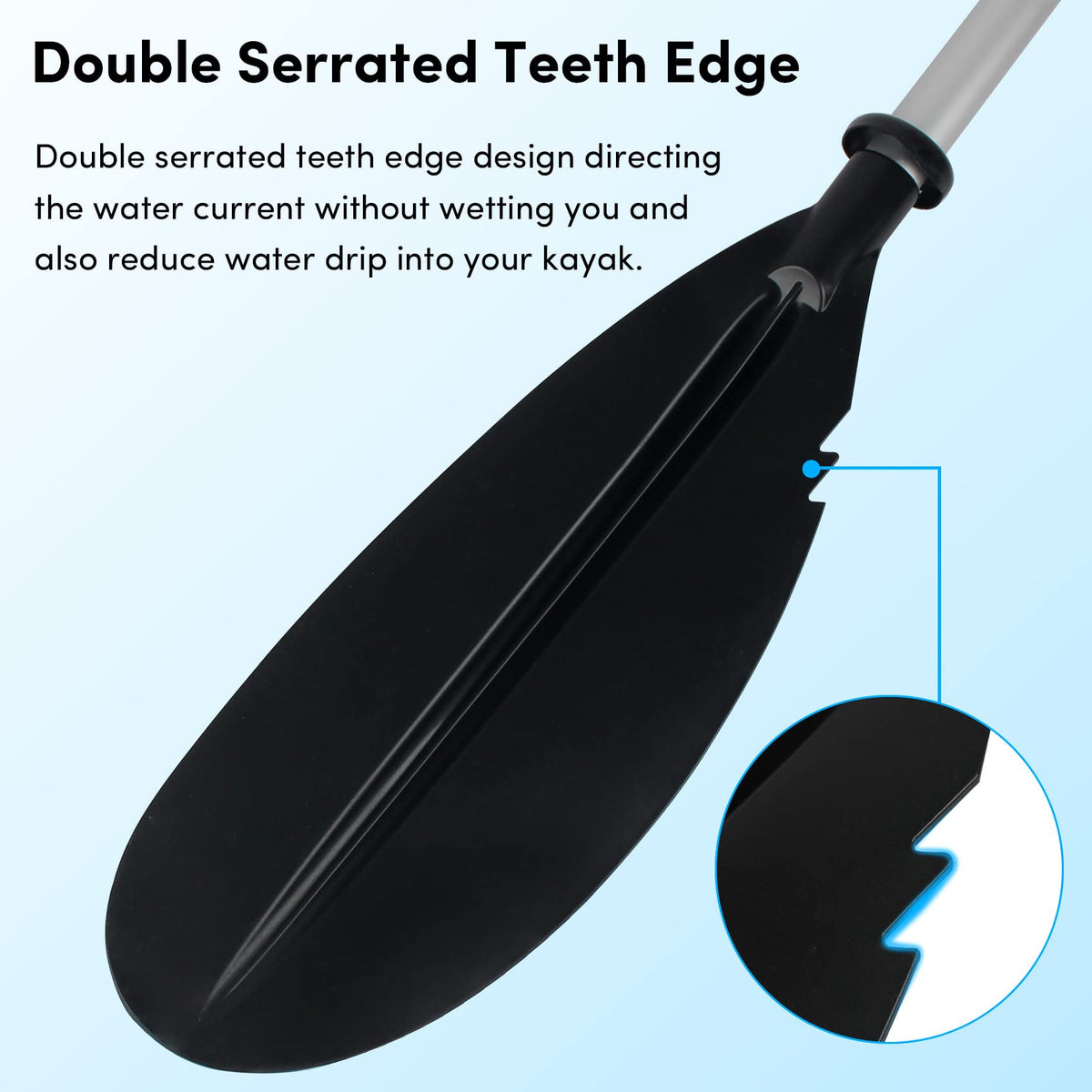 Adjustable 4 Piece Kayak Paddles with Paddle Leash W255