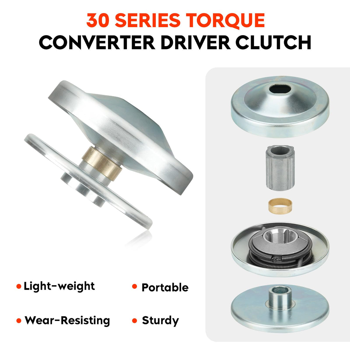 6.5 HP Torque Converter Clutch Driver Pulley 3/4" Bore K3659
