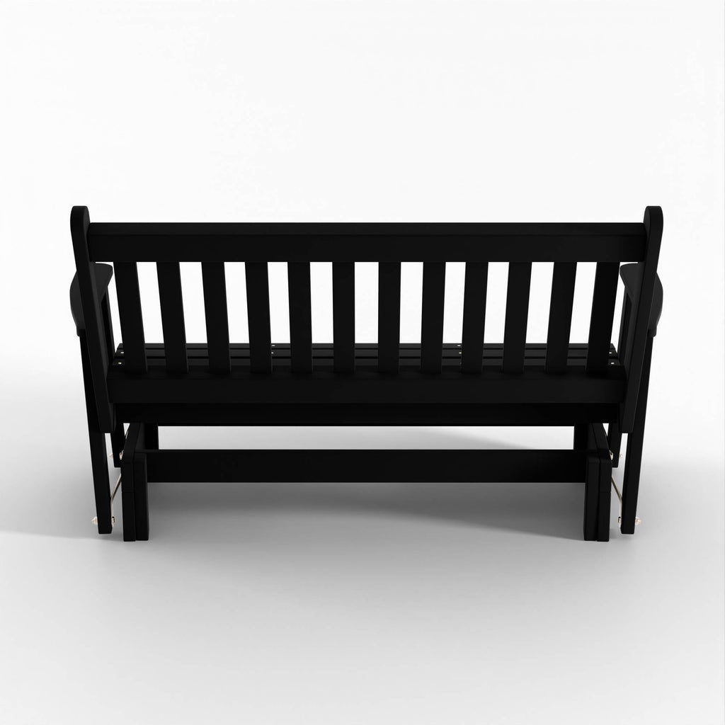 Black 4 Foot Wooden Porch Glider W83046