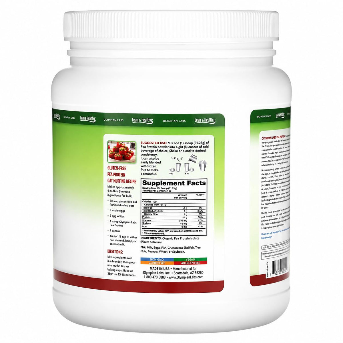 Unflavored Pea Protein Powder D55628