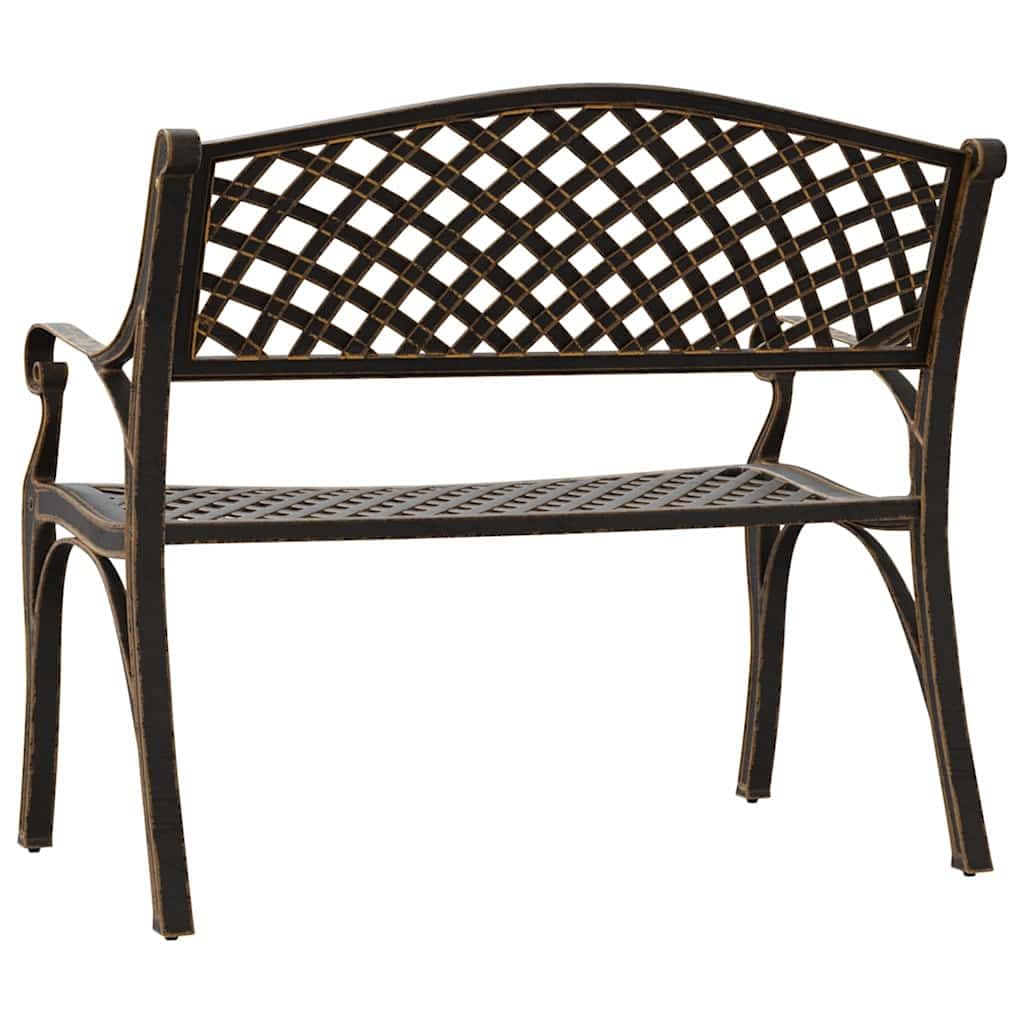 Cast Aluminum Patio Bench with Backrest A30963