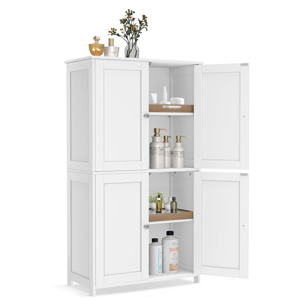 Floor Storage Cabinet with 2 Adjustable Shelves and 4 Doors N4585