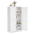 Floor Storage Cabinet with 2 Adjustable Shelves and 4 Doors N4585