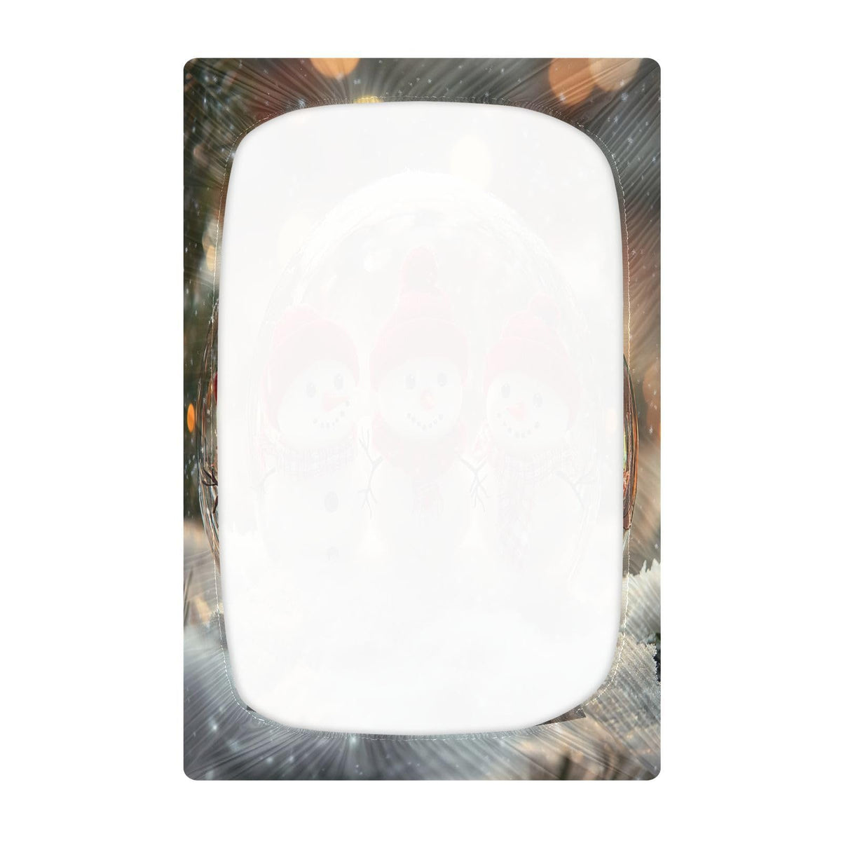 Snowmen Crystal Ball Crib Sheet 52" x 28" S2685