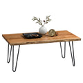 Solid Wood Coffee Table with Hairpin Metal Legs, 48 Inch X822