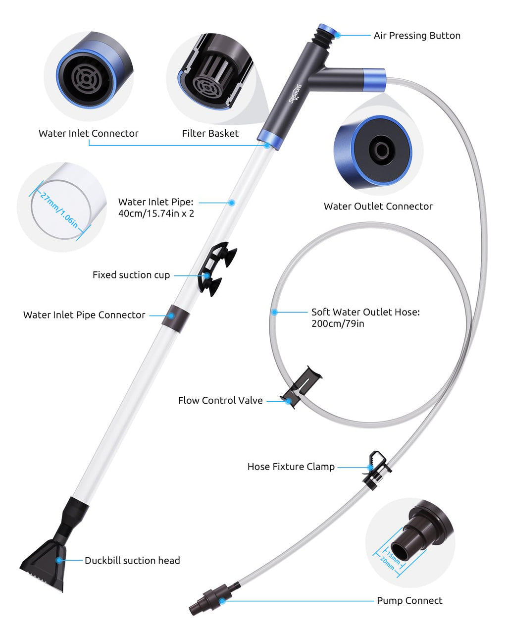 Aquarium Siphon Vacuum Cleaning Kit B693285