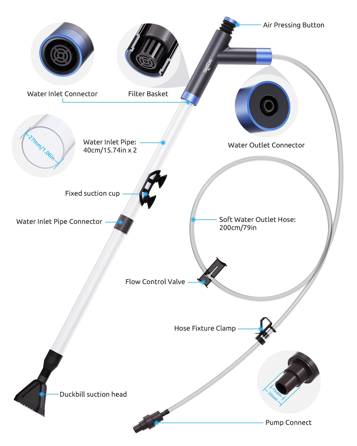 Aquarium Siphon Vacuum Cleaning Kit B693285