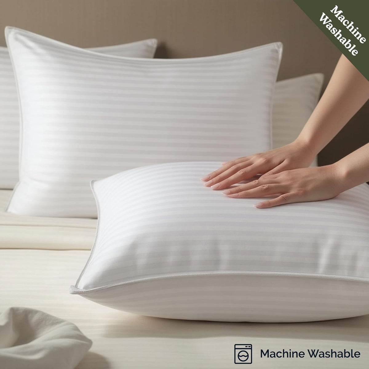 Off White Pinch Pleated 9 Piece King Comforter Set Q866211