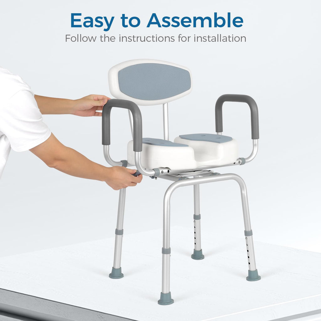 Heavy Duty Shower Chair with Arms and Back W430109