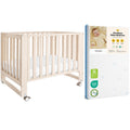 Mini Crib with Mattress and Wheels O886662
