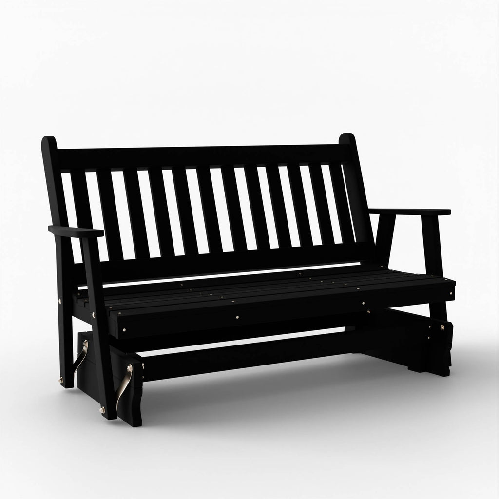 Black 4 Foot Wooden Porch Glider W83046