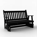 Black 4 Foot Wooden Porch Glider W83046