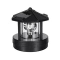 Solar Powered Rotating Lighthouse LED Light IP44 Waterproof Black X19095