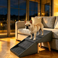 Foldable 2-in-1 Dog Stairs and Ramp 6 Pet Steps Gray Z4370