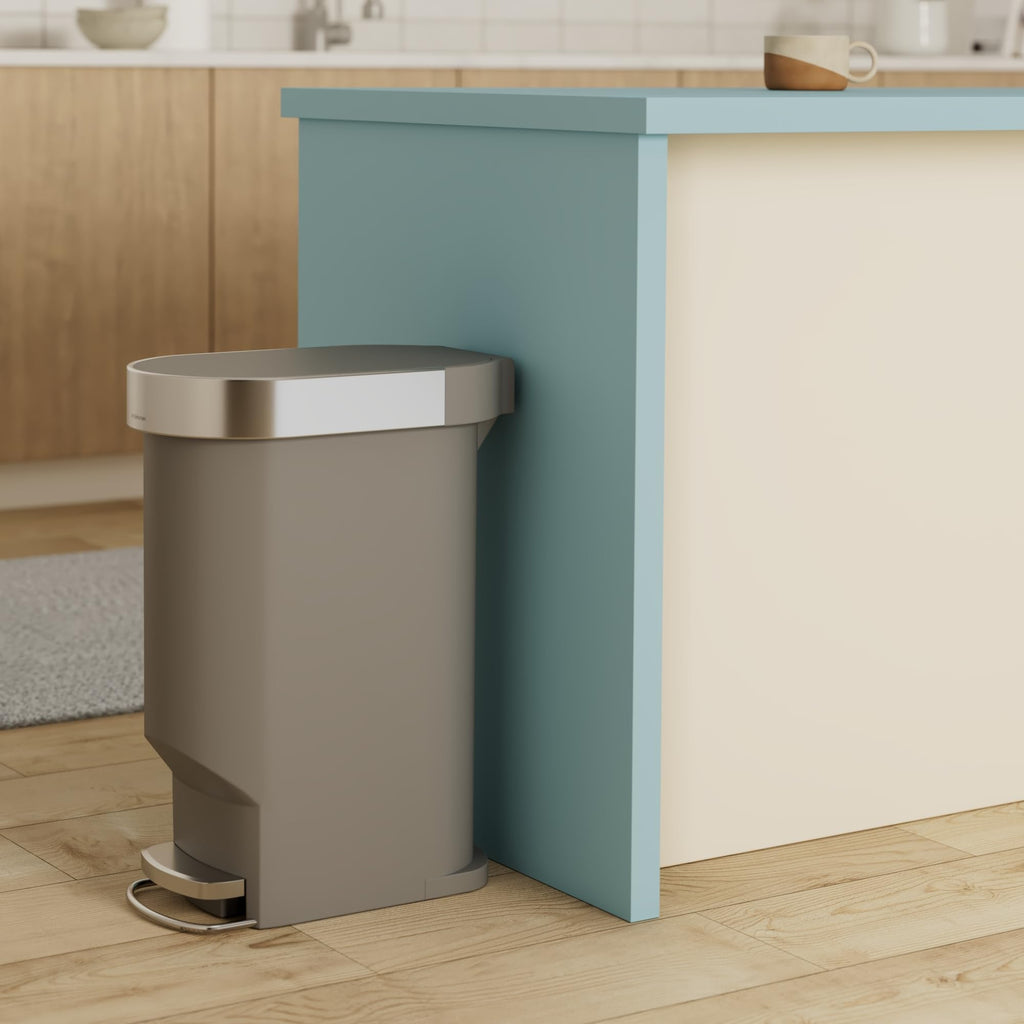 40L Stainless Steel Step Trash Can K2463