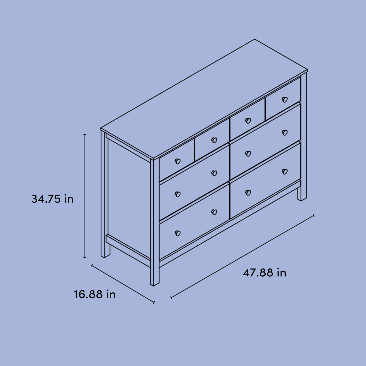 6 Drawer Dresser X198
