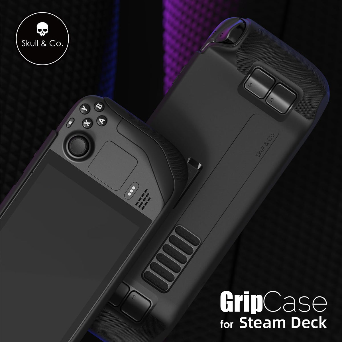 Soft Protective Case with Textured Grips and Stand Black K9034