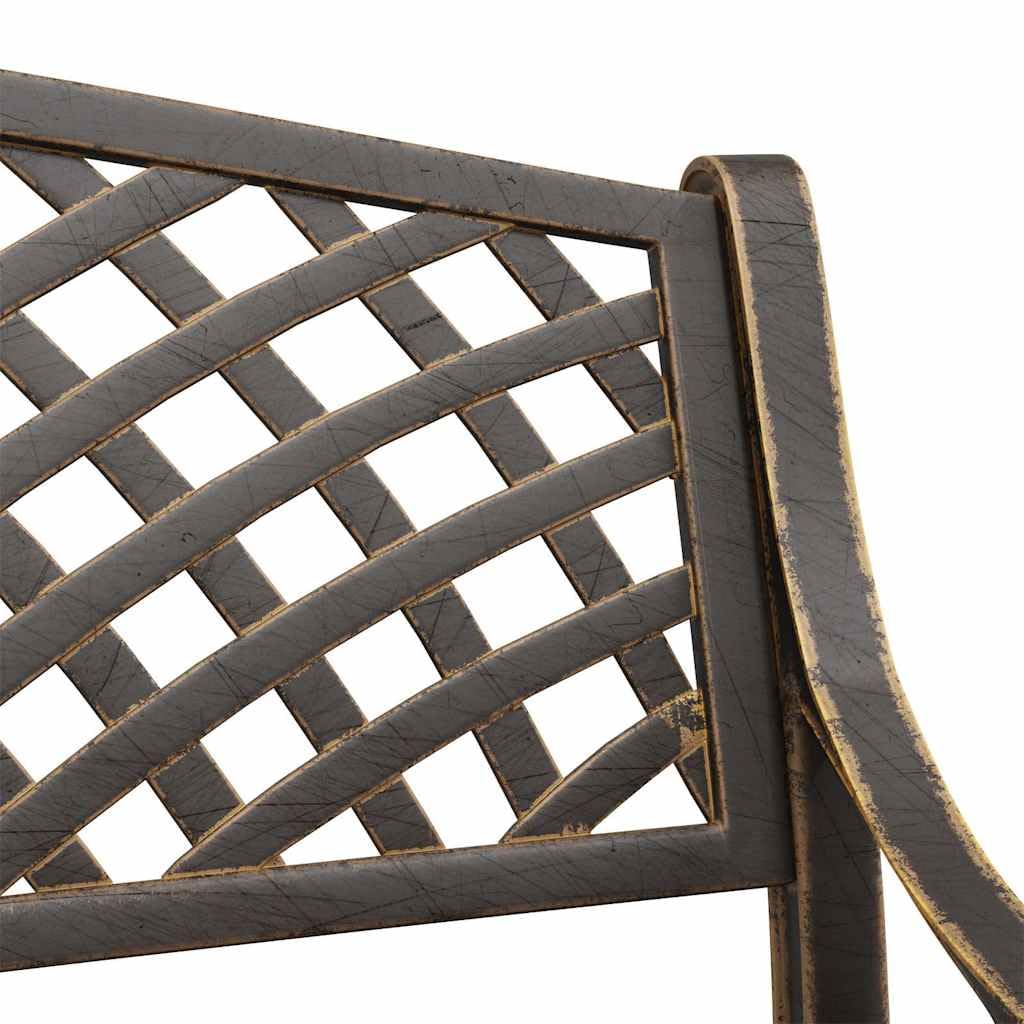 Cast Aluminum Patio Bench with Backrest A30963