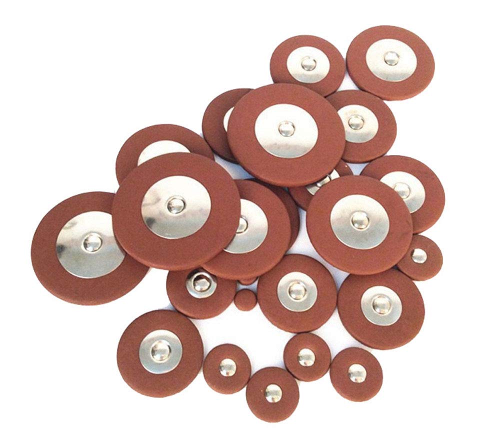 25 Pieces Leather Alto Sax Pads Replacement Set C2660