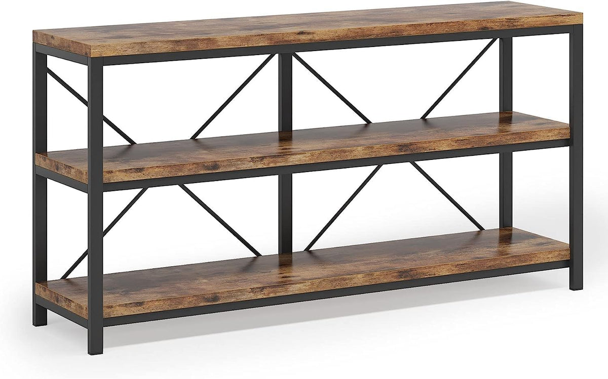 55 Inches 3 Tiers Console Table with Storage Shelves T197005