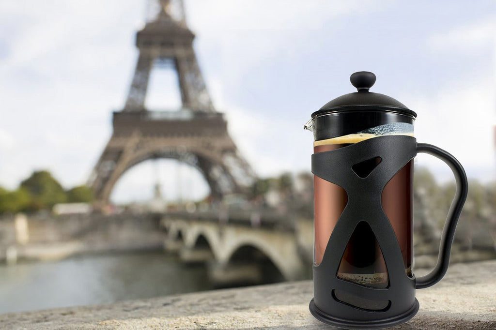 Large Black French Press Coffee Maker 1 L with 2 Extra Filters J1037