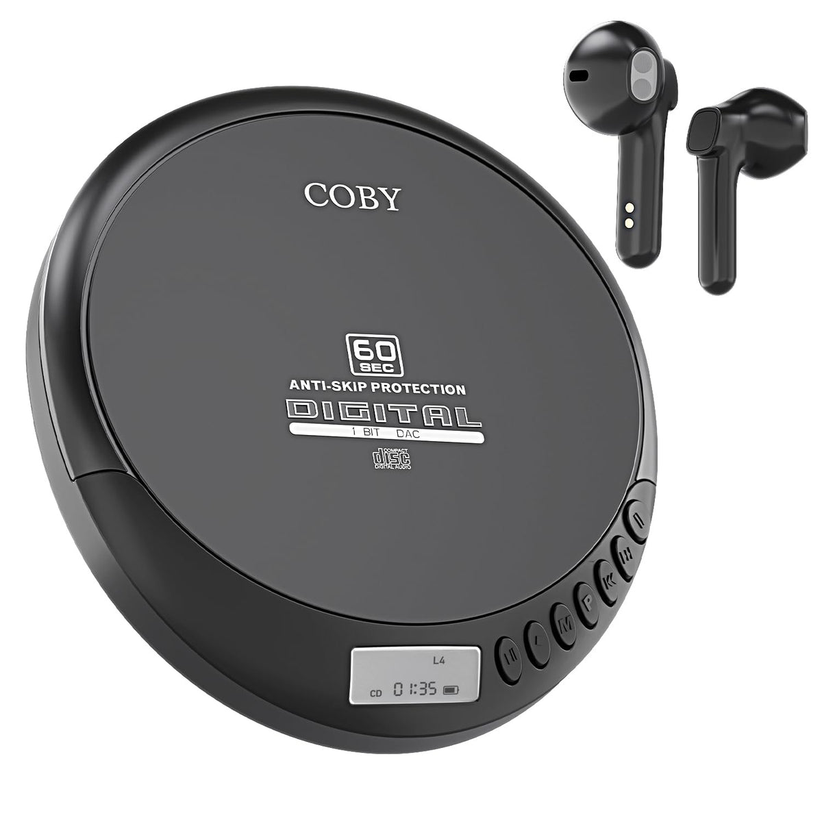 Portable Bluetooth CD Player & Earbuds U158145