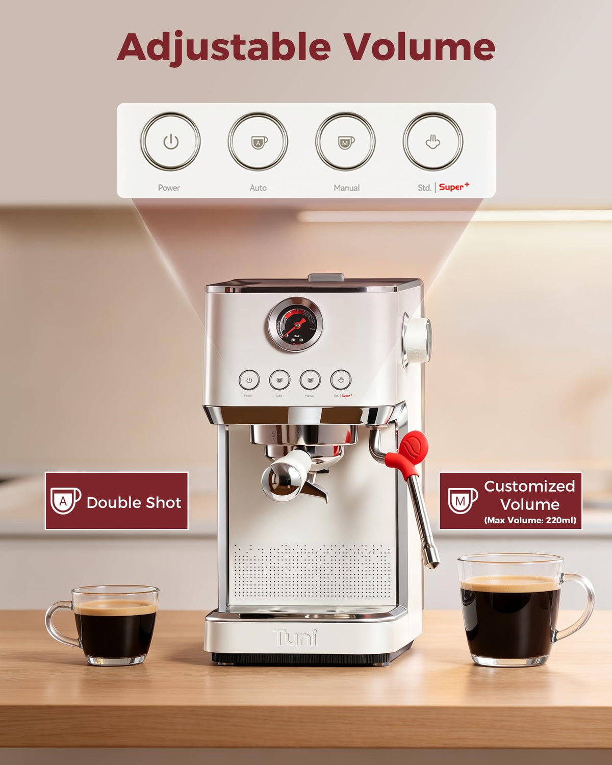 Conical Burr Coffee Grinder with Espresso Machine E640