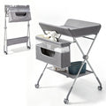 Baby Changing Table with Wheels, Portable Adjustable Folding Diaper Station with Storage J24820