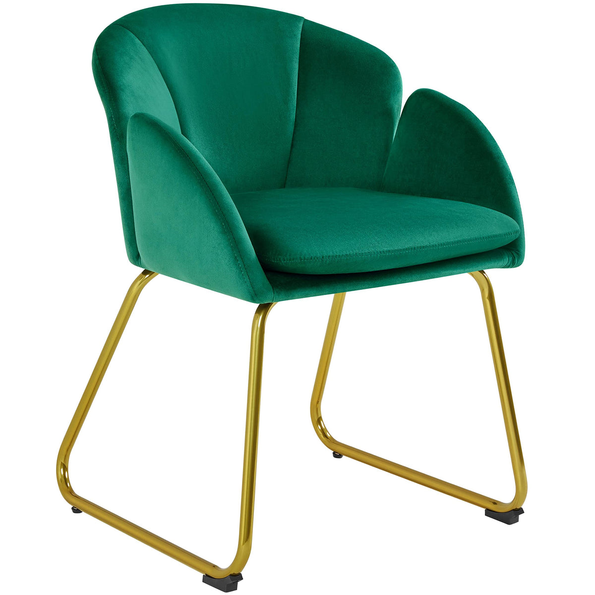 Green Flower Shape Accent Chairs Set of 2 I2938