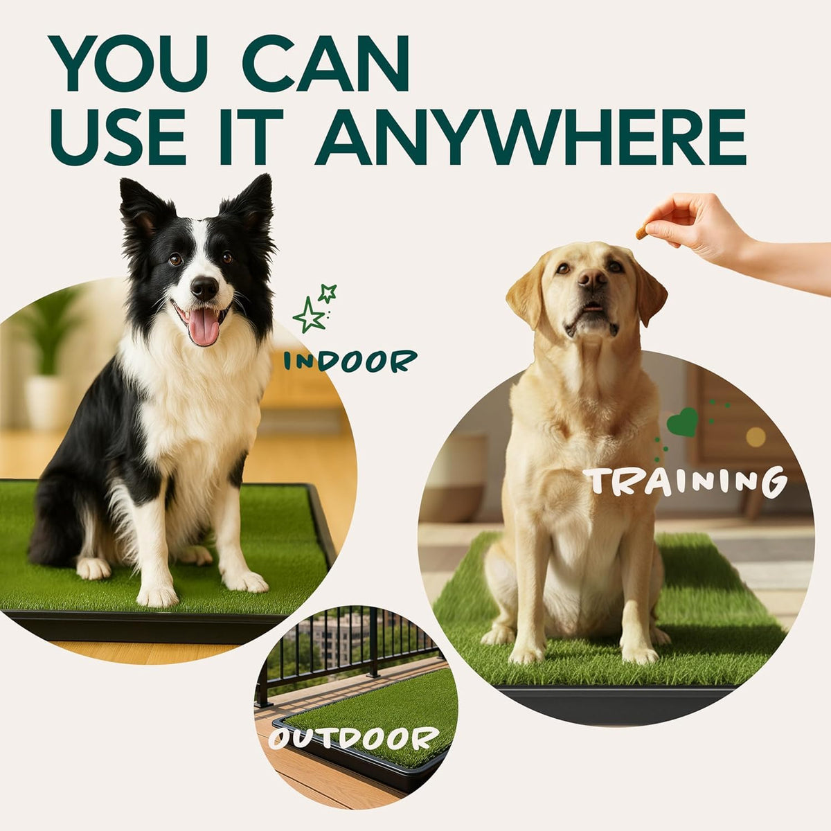 23”x35” Artificial Grass Dog Potty Pad with Tray Z63578