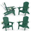 Folding Adjustable Adirondack Chair Set of 2 Green Y8141