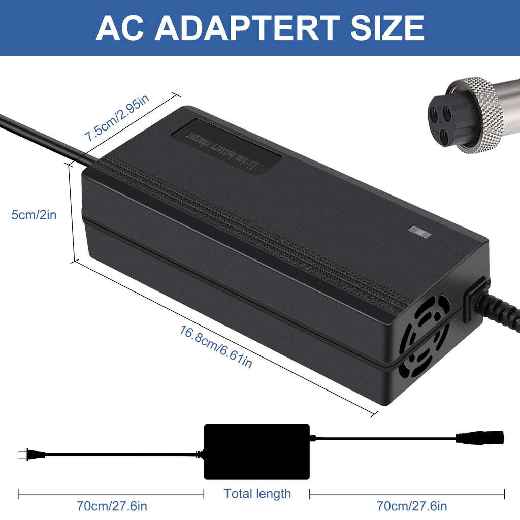 54.6V 2A 3 Prong Scooter Charger for 48V Lithium Battery V267221