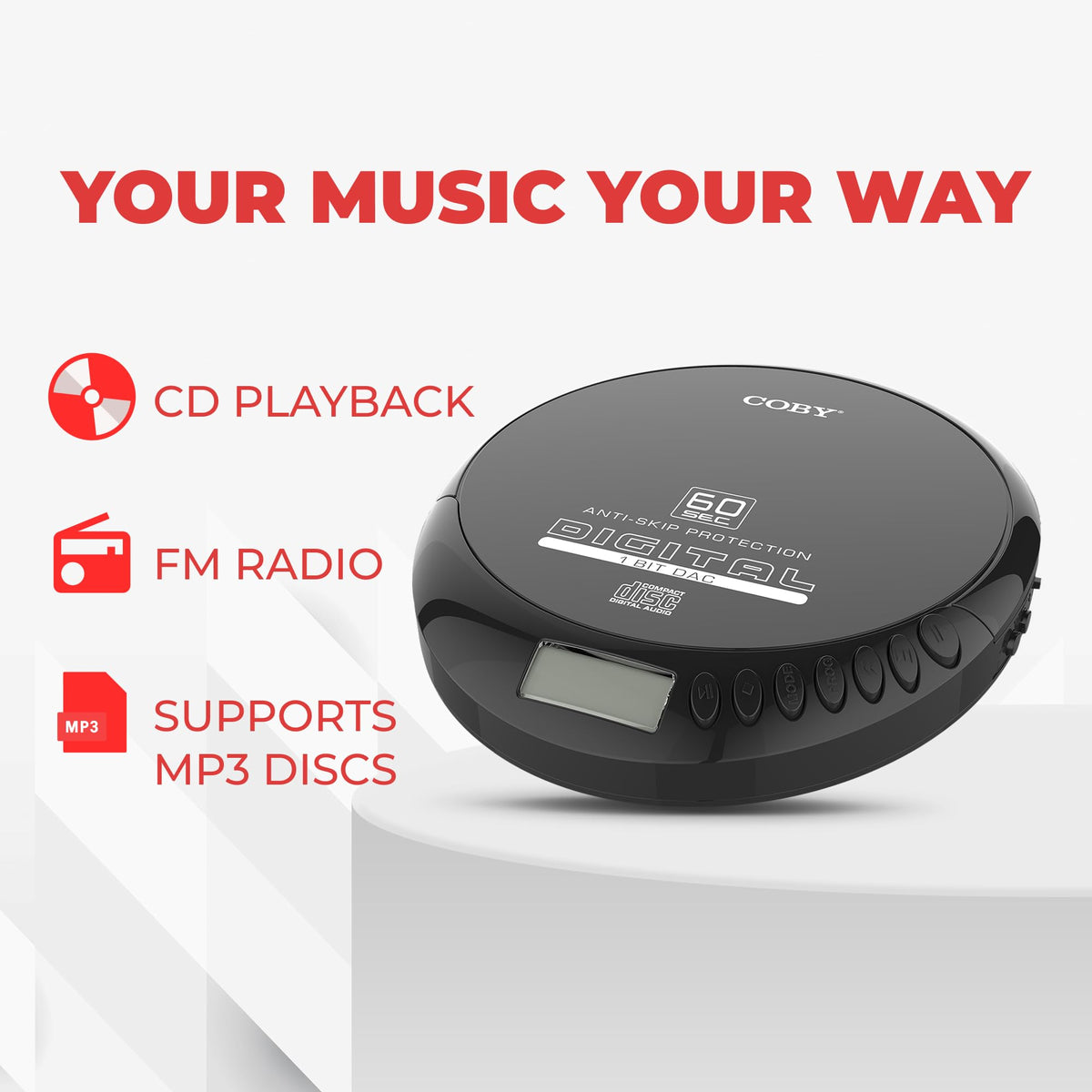 Portable Bluetooth CD Player & Earbuds U158145